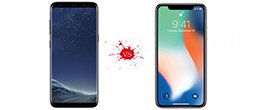 Порівняння Apple iPhone X і Samsung Galaxy S9