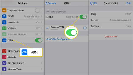 Быстрая настройка VPN на iPhone