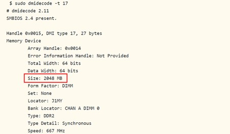 Данные об ОЗУ на Linux