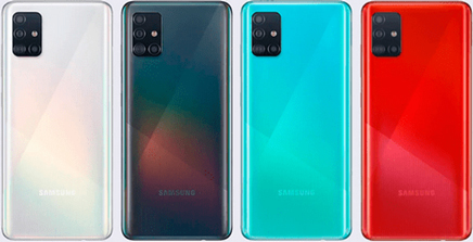 Кольорова палітра Samsung Галексі А51