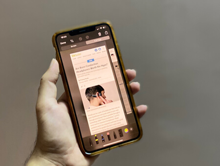 Скриншот с прокруткой на iPhone