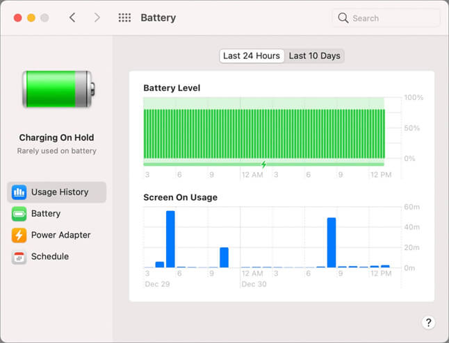 Інформація про батарею на MacBook