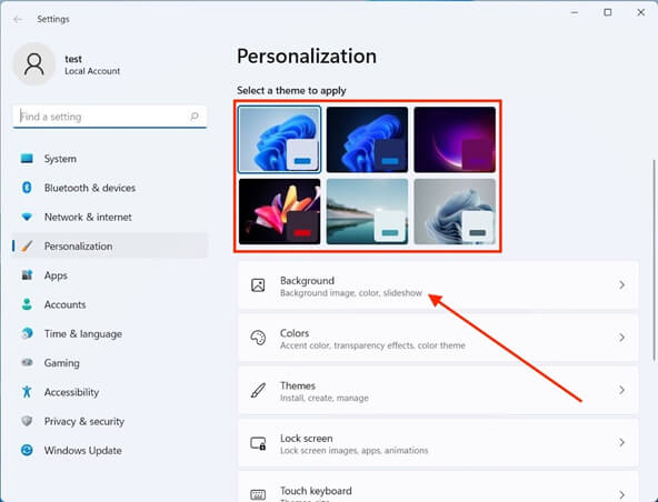 Изменение обоев на лэптопах с ОС Windows