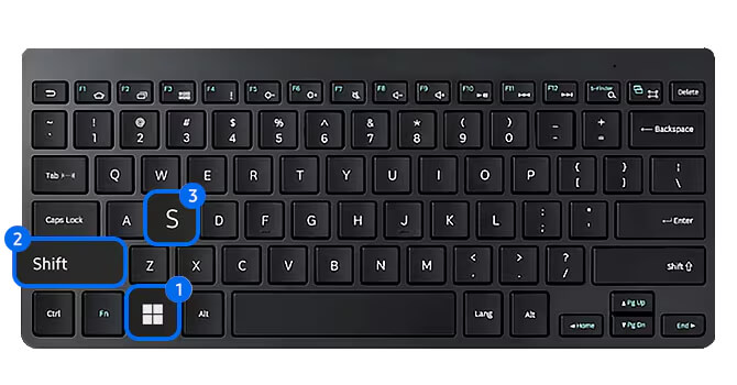Комбинация клавиш Win + Shift + S на клавиатуре
