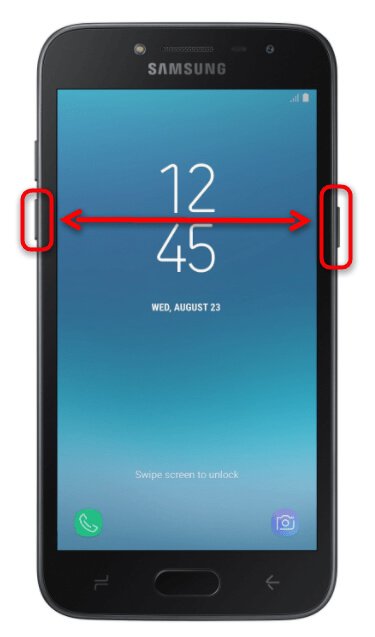 Скріншот на старих смартфонах Samsung