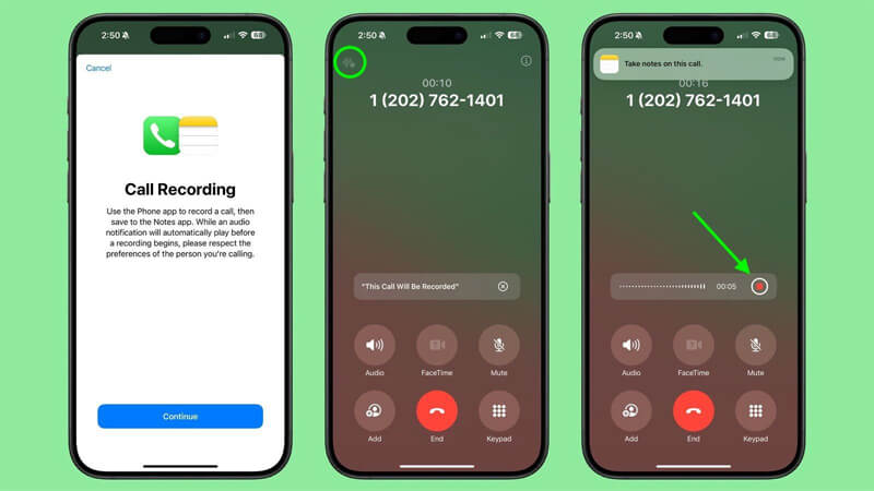 как записать звонок на iPhone