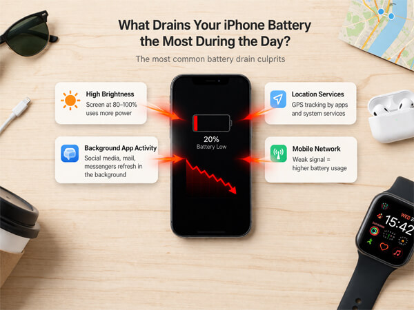 Що найбільше розряджає iPhone протягом дня — екран, додатки, геолокація і мережа