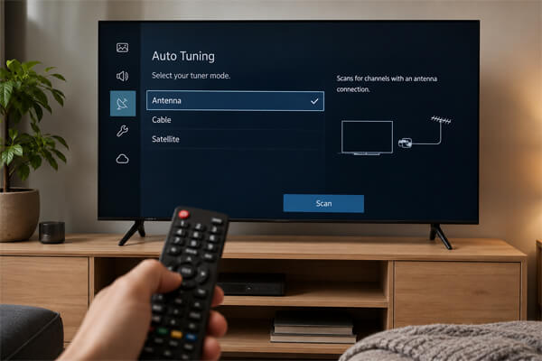 Как настроить каналы на телевизоре Samsung