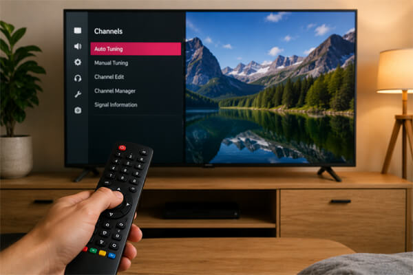 Как настроить каналы на телевизоре LG