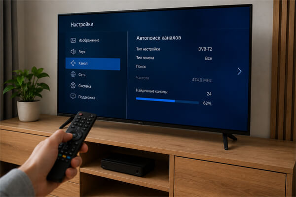 Как настроить каналы на телевизоре Haier