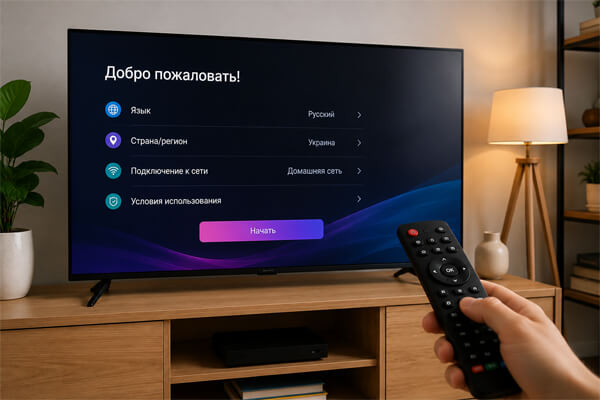 Первый запуск Hisense VIDAA
