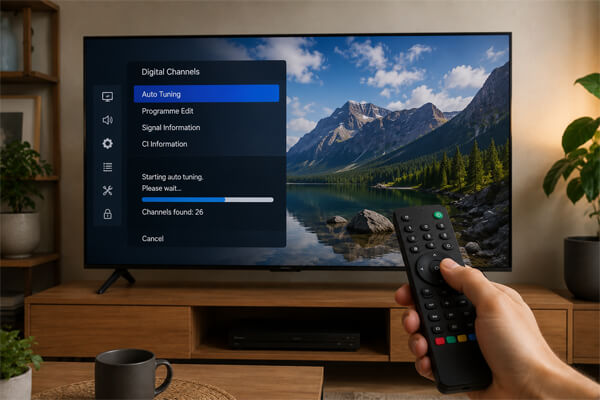 Как настроить цифровые каналы на Sony Bravia