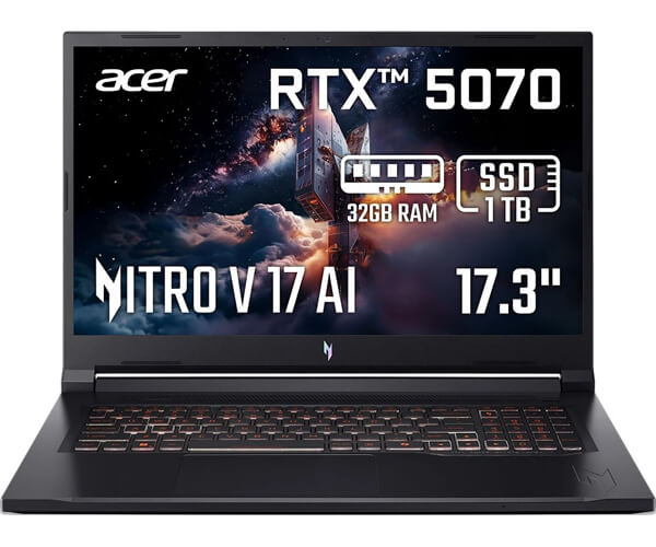 Ігровий ноутбук ACER Nitro V 17 AI ANV17-41-R0X6 Obsidian Black (NH.QZKEU.004)