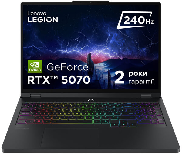 Ноутбук ігровий Lenovo Legion Pro 5 16IRX10 (83NN001ERA) Eclipse Black