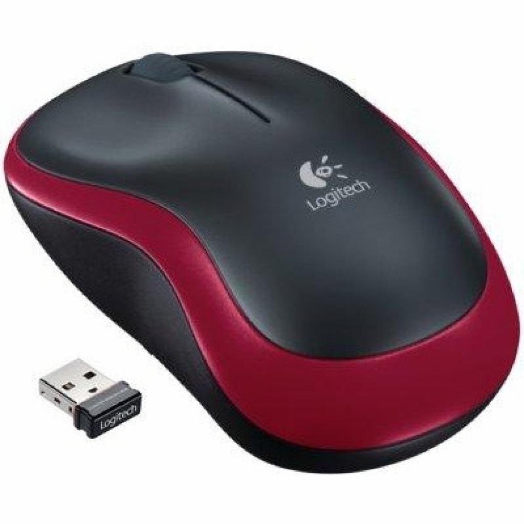 Миша Cordless M185 red Logitech (910-002240)