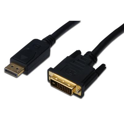 Кабель мультимедійний Display Port to DVI 24+1pin, 2.0m ASSMANN (AK-340306-020-S) (UA)