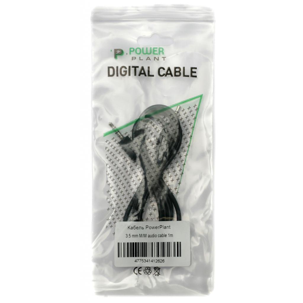 Кабель мультимедійний Jack 3.5mm male to Jack 3.5mm male 1.0m PowerPlant (KD00AS1262) (UA)