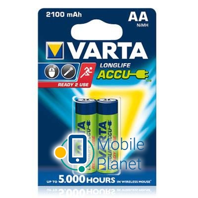 Батарейка Varta AA Rechargeable Accu 2100mAh * 2 (56706101402) (UA)
