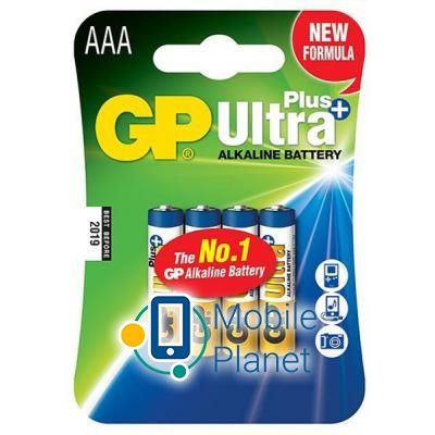 Батарейка GP AAA LR03 Ultra Plus Alcaline * 4 (GP24AUP-2UE4) (UA)