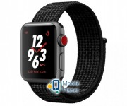 Apple Watch Nike Series 3 (GPS Cellular) 38mm Space Gray Aluminum w. Black/Pure PlatinumSport L. (MQL82)