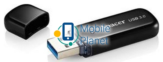 Флеш пам `ять Apacer AH355 64GB USB3.0 Black (AP64GAH355B-1) (UA)