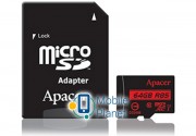 Apacer microSDXC 64GB UHS-I U1+adapter (R85MB/s) (AP64GMCSX10U5-R)