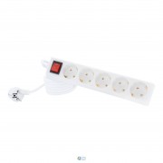Tecro TCS-5-5SW 5 розеток, 5 м, білий