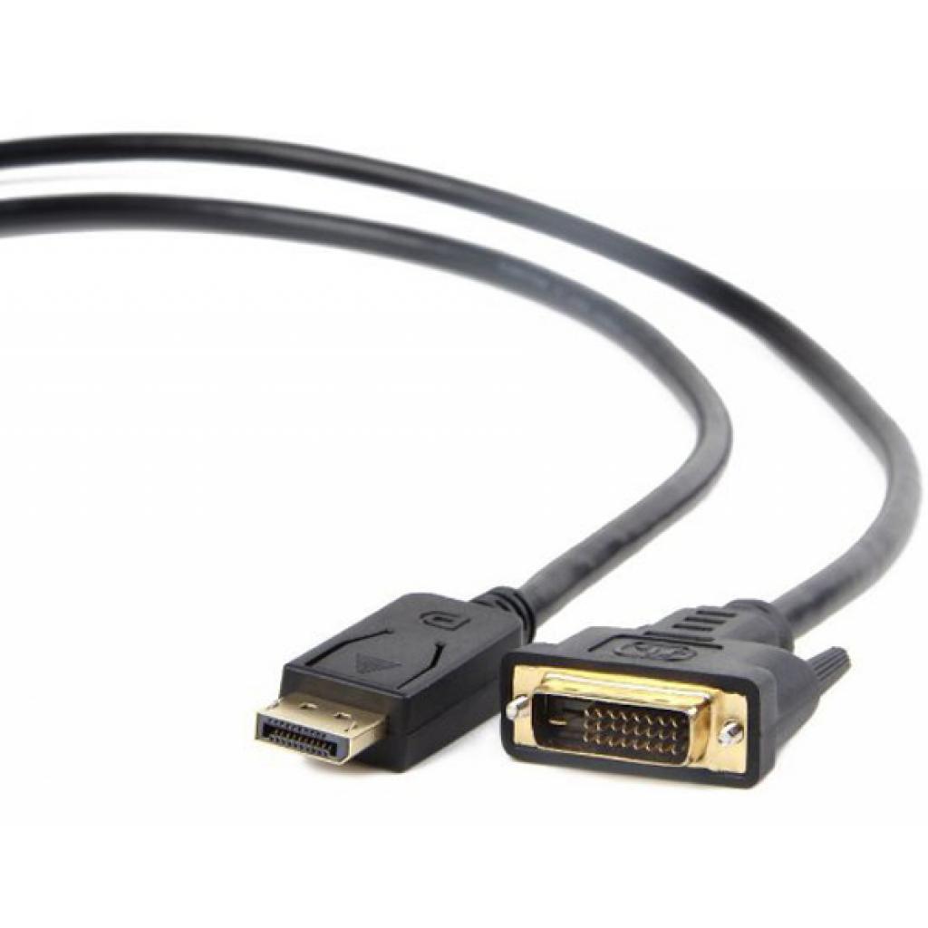 Кабель мультимедийный Display Port to DVI 24+1pin, 1.8m Cablexpert (CC-DPM-DVIM-1.8М) (UA)