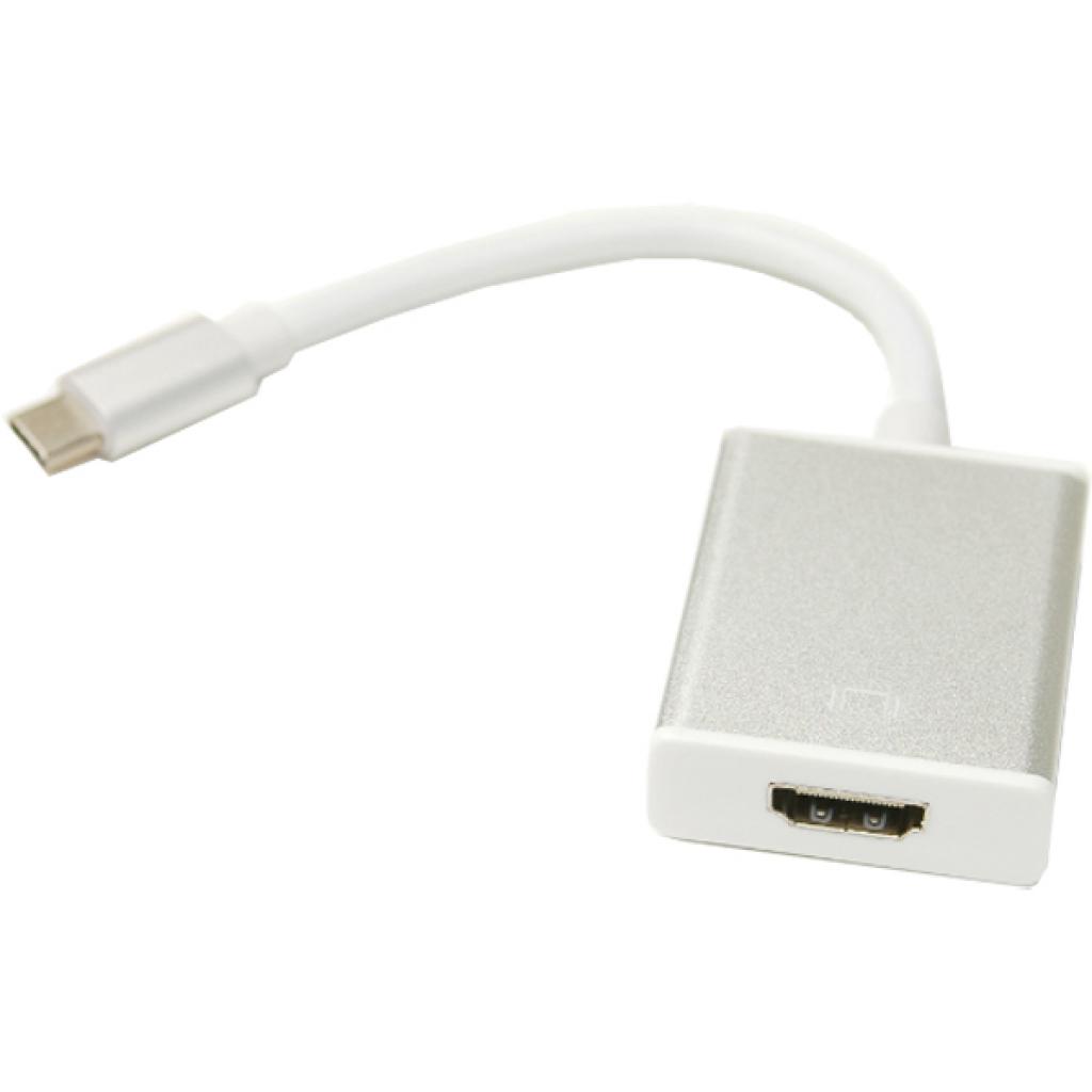 Кабель мультимедійний USB Type C to HDMI F 0.15m PowerPlant (KD00AS1272) (UA)