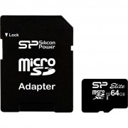 Silicon Power 64GB microSDXC Class 10 UHS-ISDR (SP064GBSTXBU1V10SP)