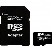 Silicon Power 64GB microSDXC Class 10 UHS-ISDR (SP064GBSTXBU1V10SP)
