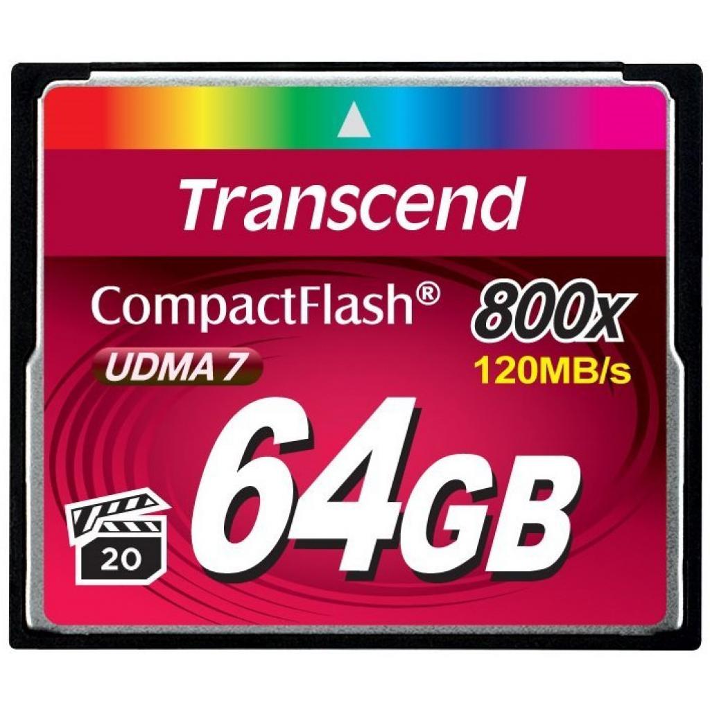 Карта пам'яті Transcend 64GB 800x (TS64GCF800) (UA)