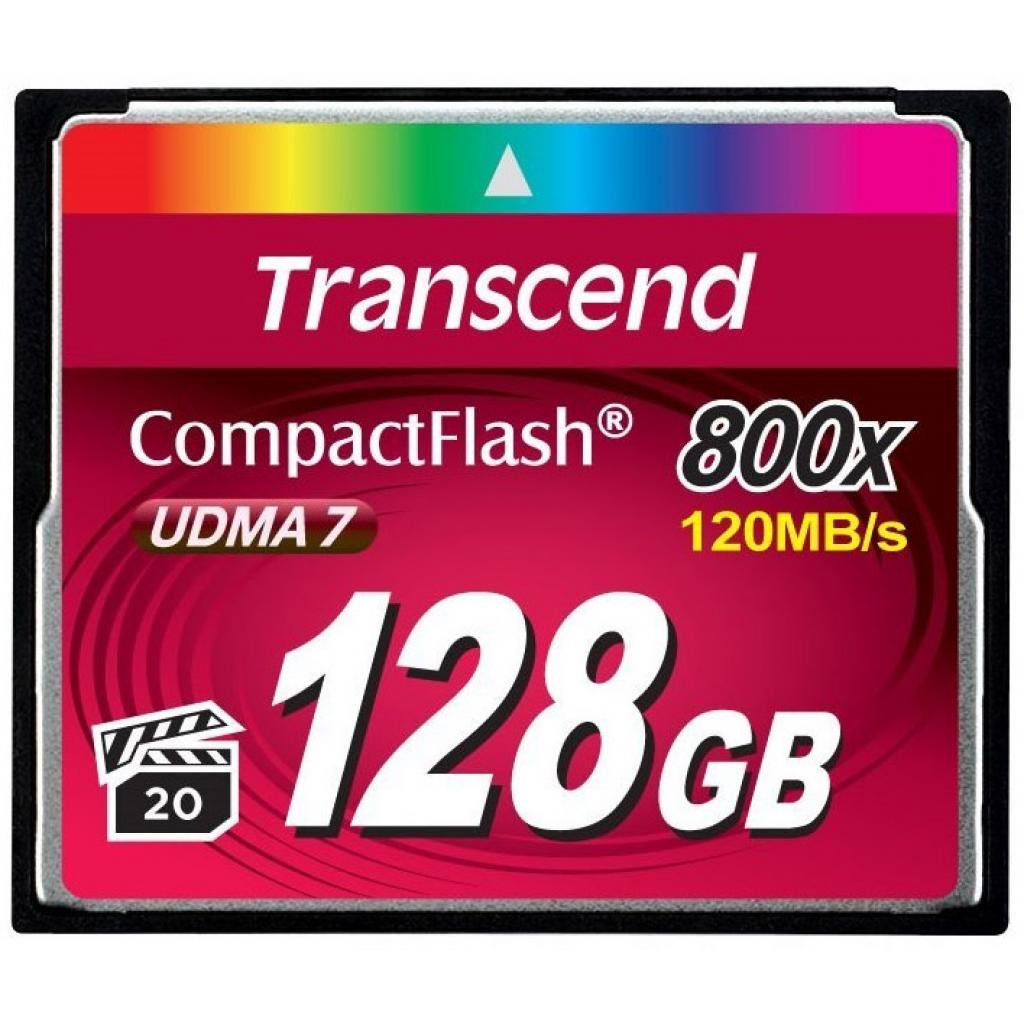 Карта пам'яті Transcend Compact Flash Card 128Gb 800X (TS128GCF800) (UA)