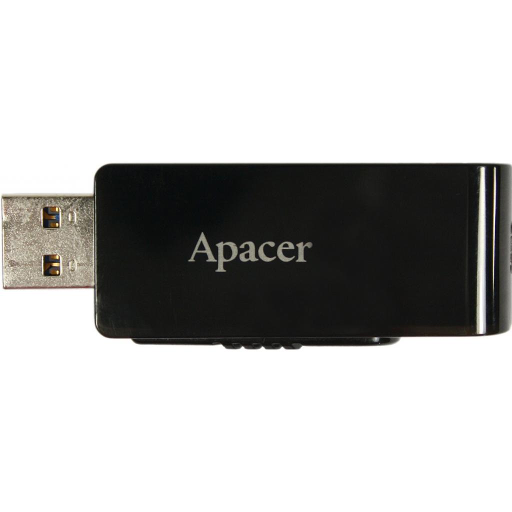 Флеш пам `ять 64GB AH350 Black RP USB3.0 Apacer (AP64GAH350B-1)