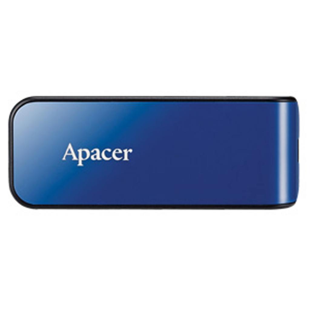 Флеш пам `ять Apacer 64GB AH334 blue USB 2.0 (AP64GAH334U-1)