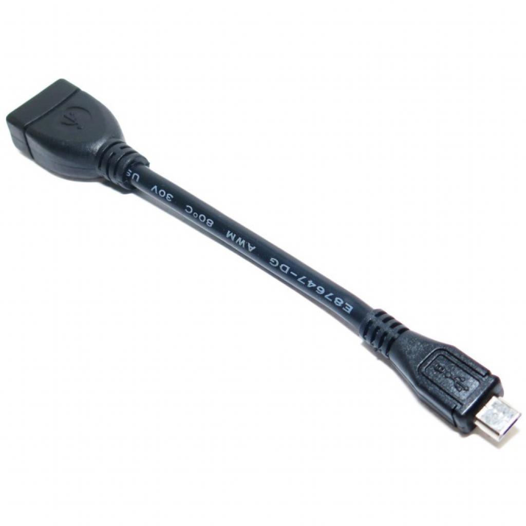 Кабель мультимедійний EXTRADIGITAL OTG USB 2.0 AF - Micro USB M, 0.1m, 28 AWG, Hi-Speed (KBO1623) (UA)