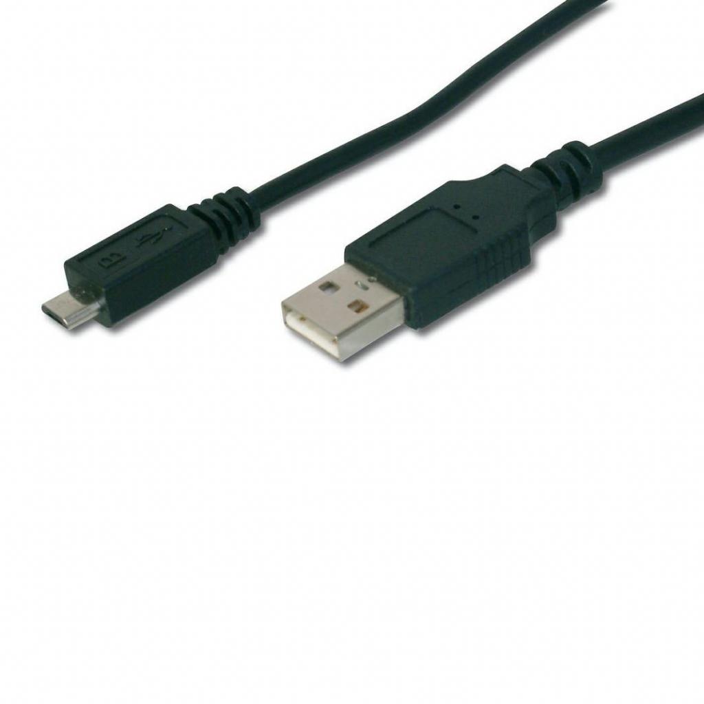 Кабель мультимедійний USB 2.0 AM to Micro 5P 1.8m DIGITUS (AK-300127-018-S) (UA)