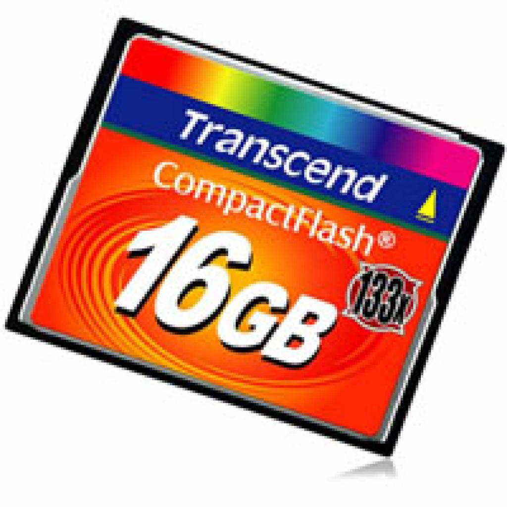 Карта пам'яті Transcend 16Gb Compact Flash 133x (TS16GCF133) (UA)