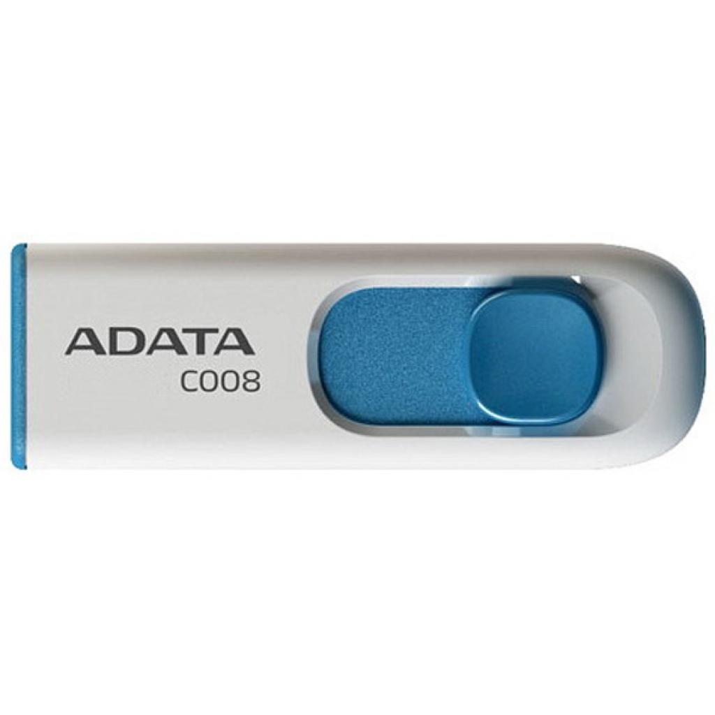 Флеш память A-DATA 32GB C008 White USB 2.0 (AC008-32G-RWE)