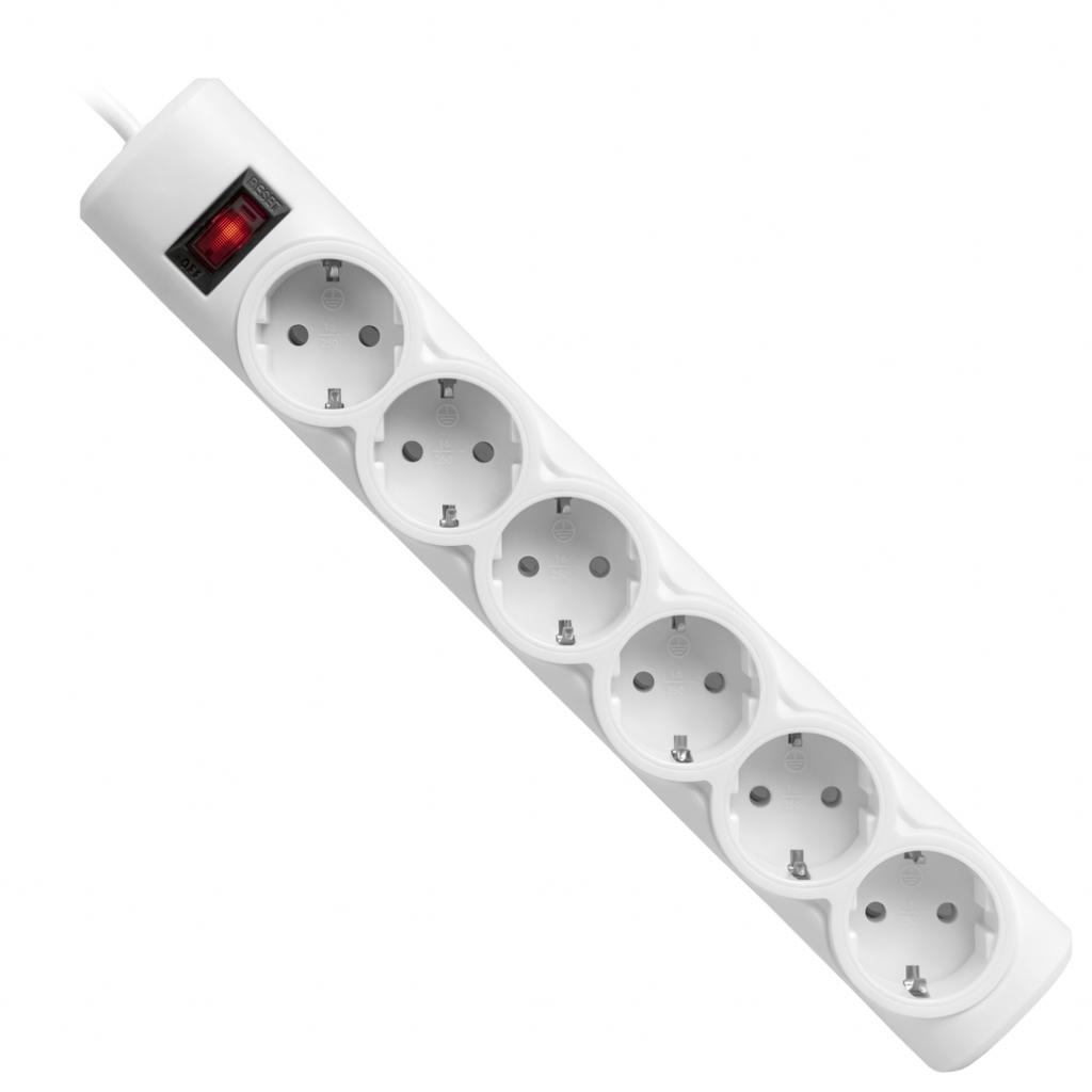 Сетевой фильтр Defender 155, 5 m, 6 роз, white (99493) (UA)