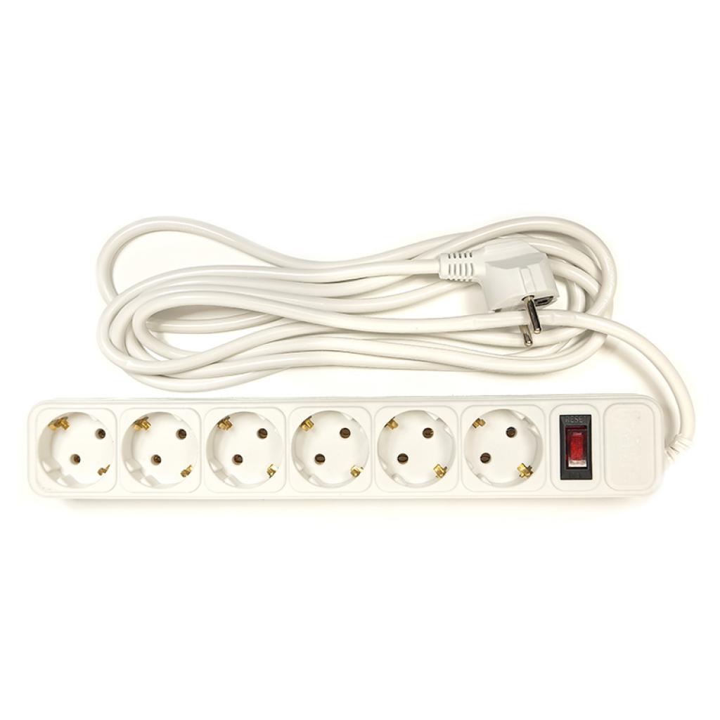 Сетевой фильтр PowerPlant 3 м, 6 розеток, евростандарт (JY-1057/3) (PPSA10M30S6) (UA)