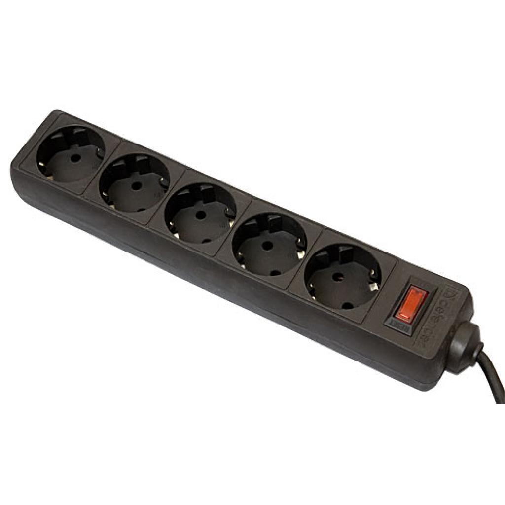 Мережевий фільтр Defender ES 5m 5 троянд. black (99486) (UA)