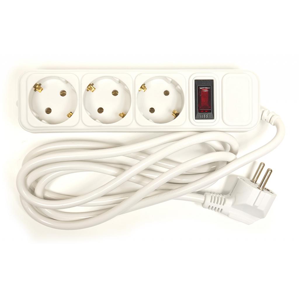 Мережевий фільтр PowerPlant 1.8 м, 3 розетки, євростандарт (JY-1054 / 1.8) (PPSA10M18S3) (UA)