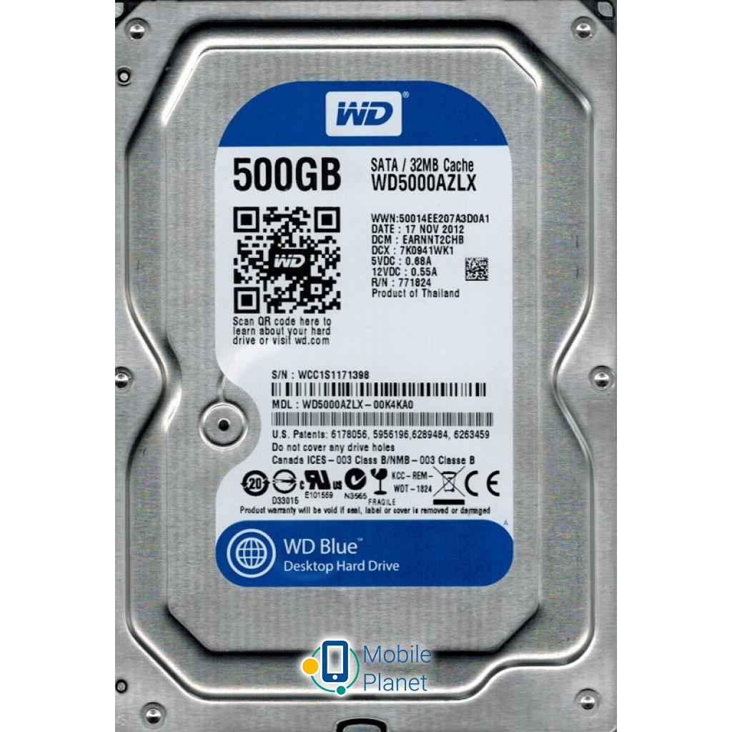 Жорсткий диск 3.5 500Gb Western Digital (WD5000AZLX)