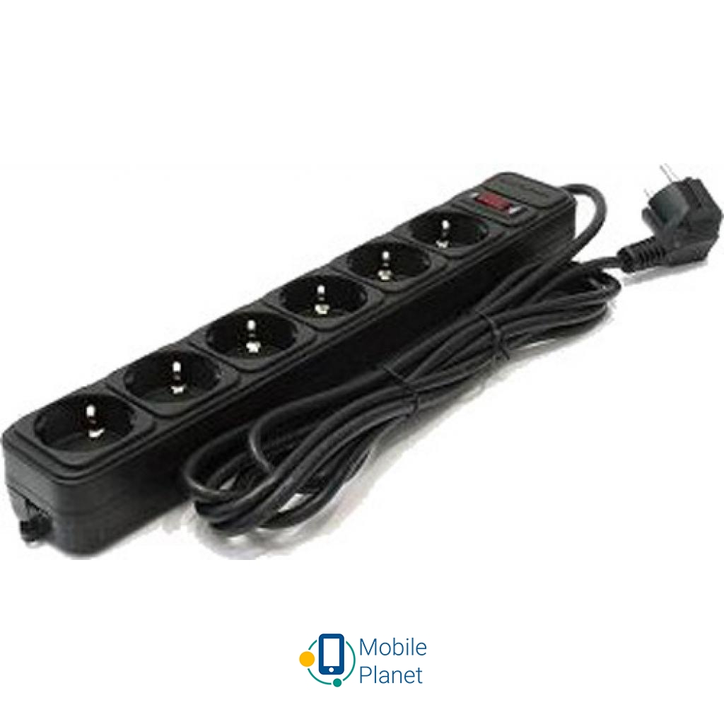 Мережевий фільтр SPG6-B-15 GEMBIRD (SPG6-B-15 PPB/ SPG6-G-15B) (UA)