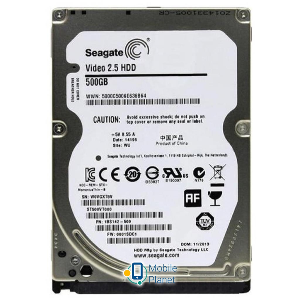 Жесткий диск 2.5 500GB Seagate (ST500VT000)