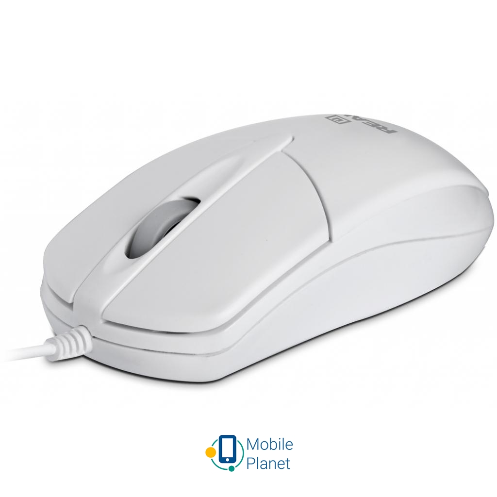 Миша REAL-EL RM-211, USB, white