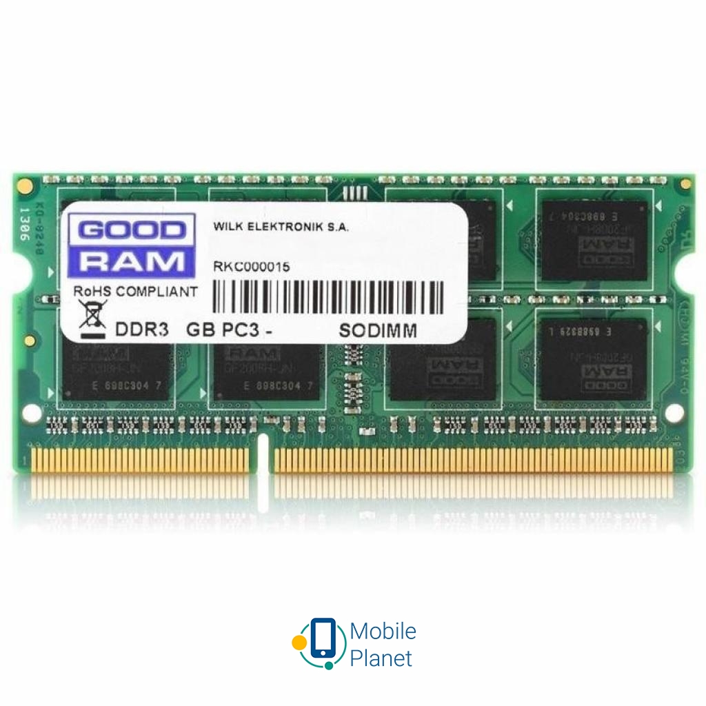 Оперативна пам'ять SoDIMM DDR3L 8GB 1600 MHz GOODRAM (GR1600S3V64L11/8G)