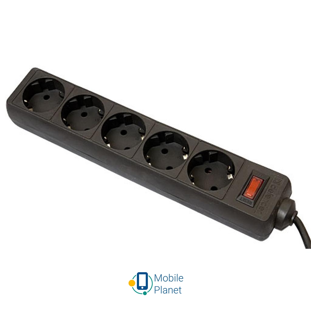 Мережевий фільтр Defender ES 1.8m 5 троянд. black (99484) (UA)