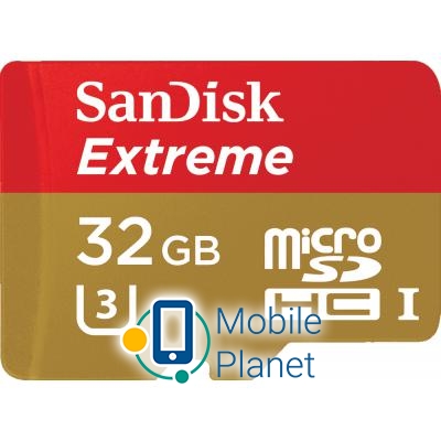 Карта памяти SANDISK 32GB microSD class 10 V30 A1 UHS-I U3 Extreme Action (SDSQXAF-032G-GN6AA) (UA)